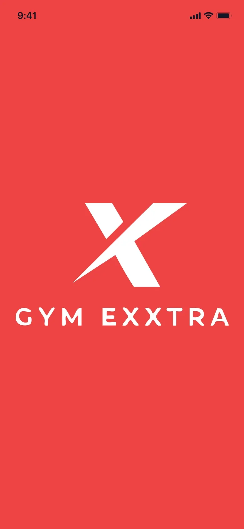 GymExxtra app screenshot - Splash screen